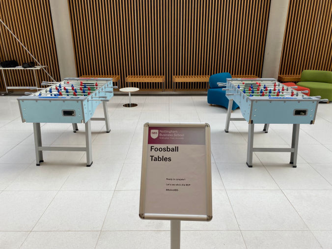 Foosball games hired for a corporate event in London.