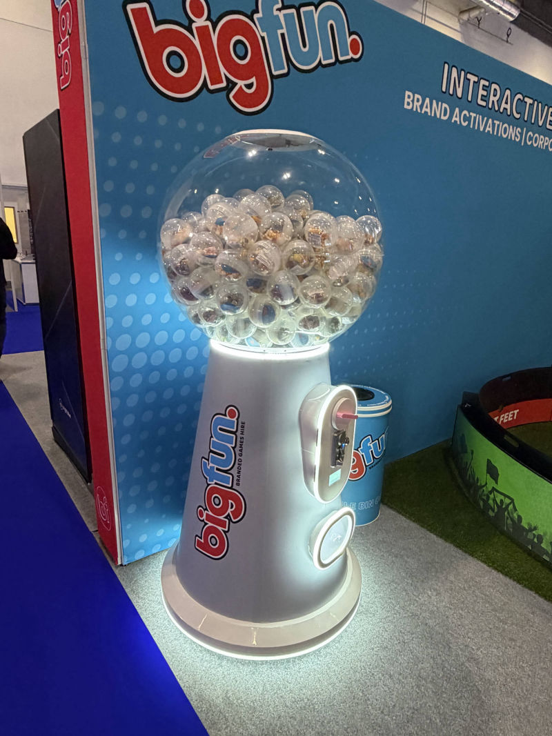Big Fun branding on the Gashapon Vending Machine.