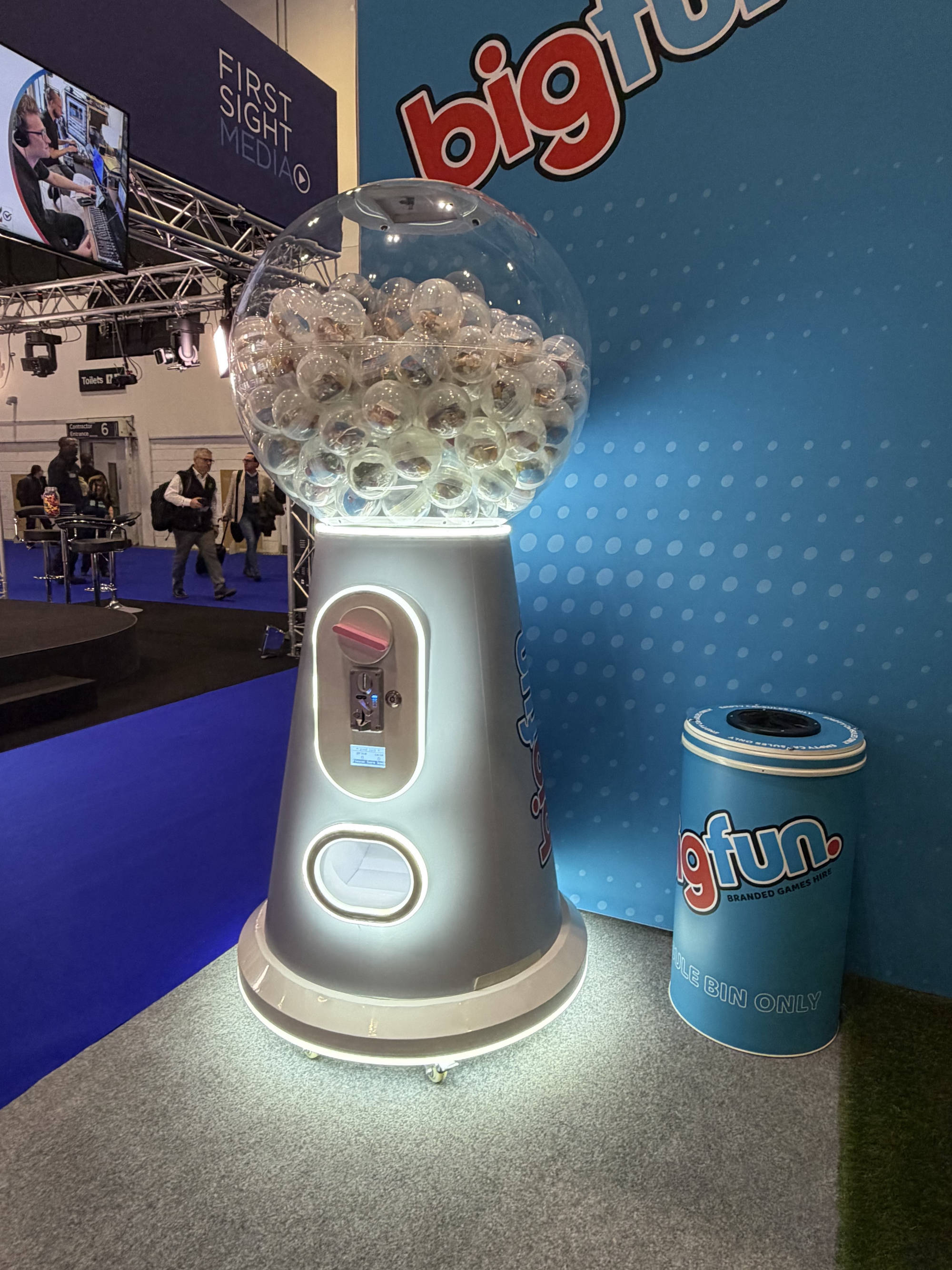 Big Fun branding with Customised capsule bin.