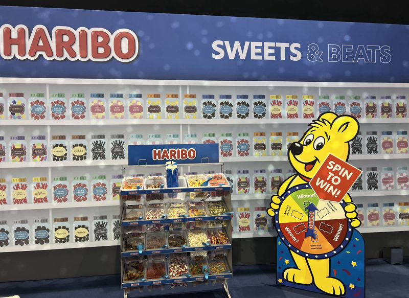 Haribo Pick and Mix Stand with their sweets.