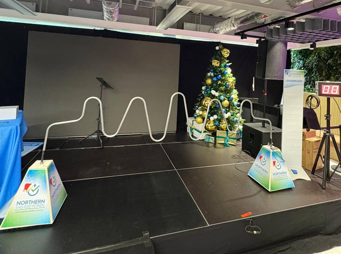 Northern branding for the Buzz Wire for a Christmas party.