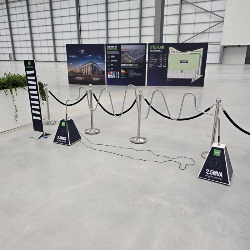 Fully branded Giant Buzz Wire with customised leaderboard.