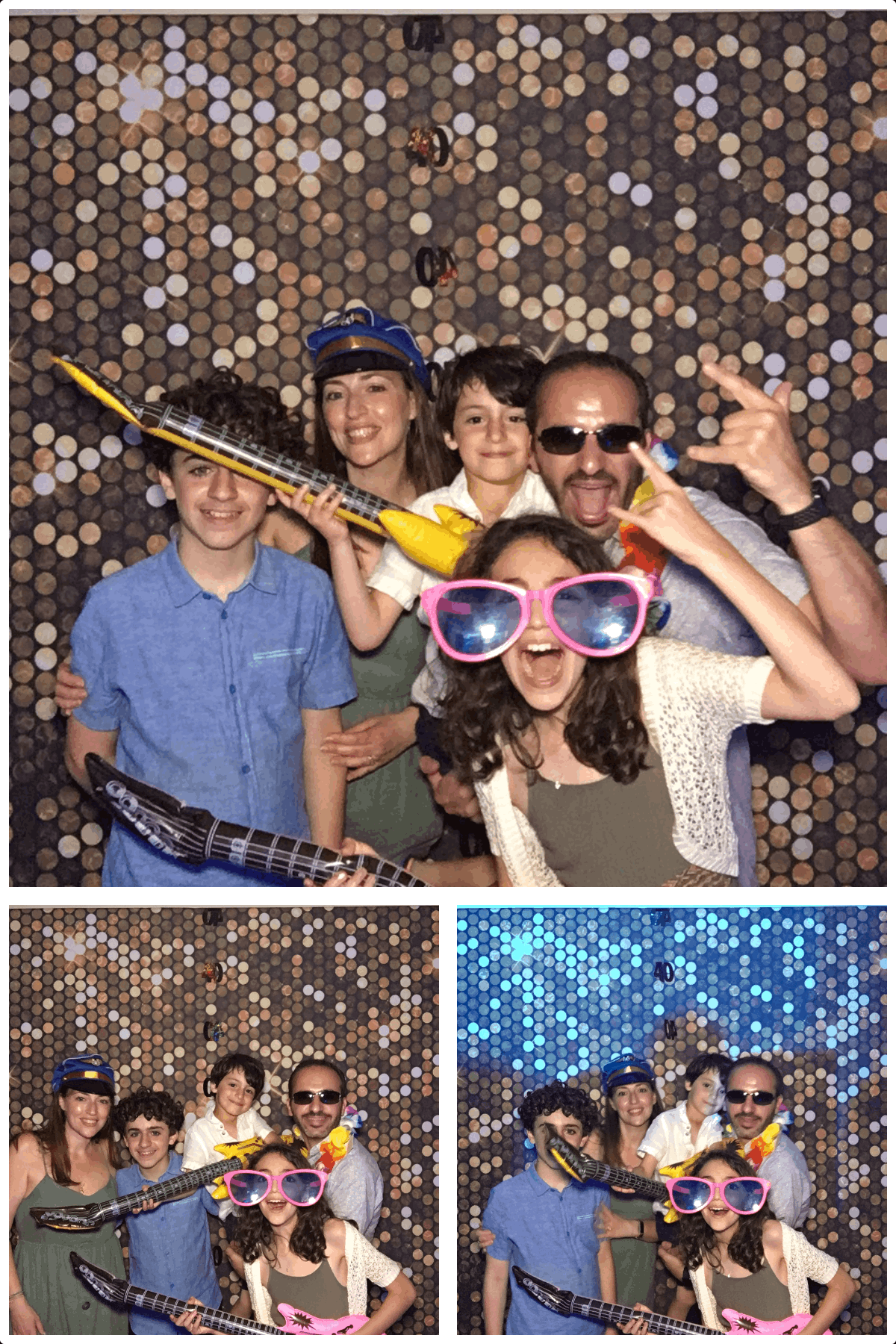 Example of Photo booth print outs. 