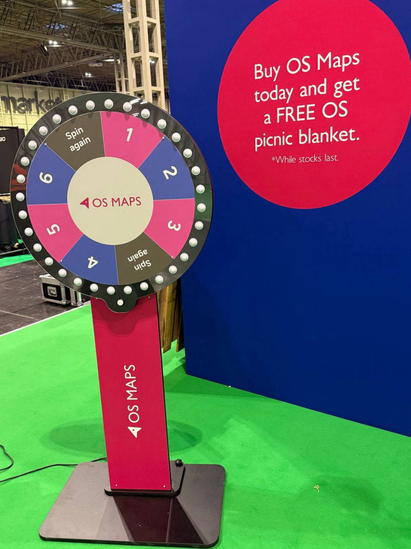OS MAPS have branded the Digital Spin The Wheel