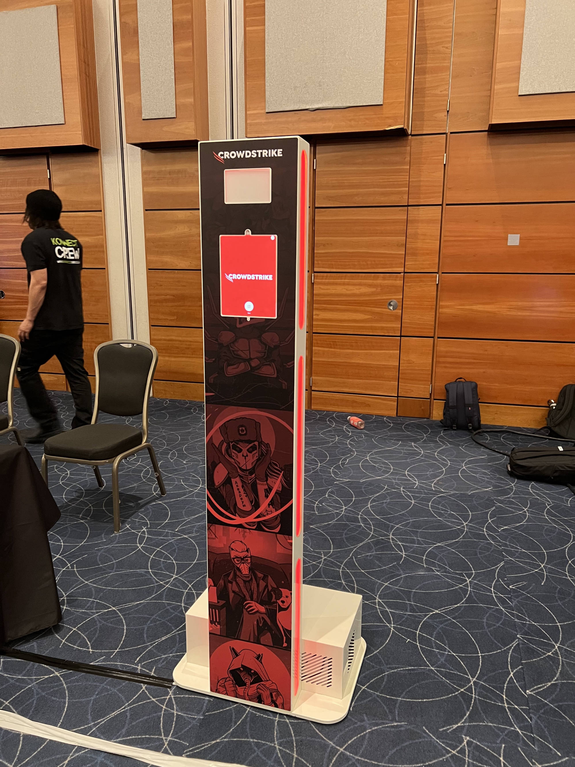 CrowdStrike branding on the Selfie Pod.